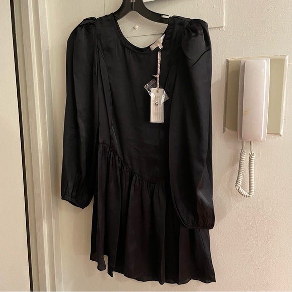 NWT $525 LoveShackFancy Garcia Mini Dress in Black Size 4 Revolve Net-A-Porter - Picture 11 of 13
